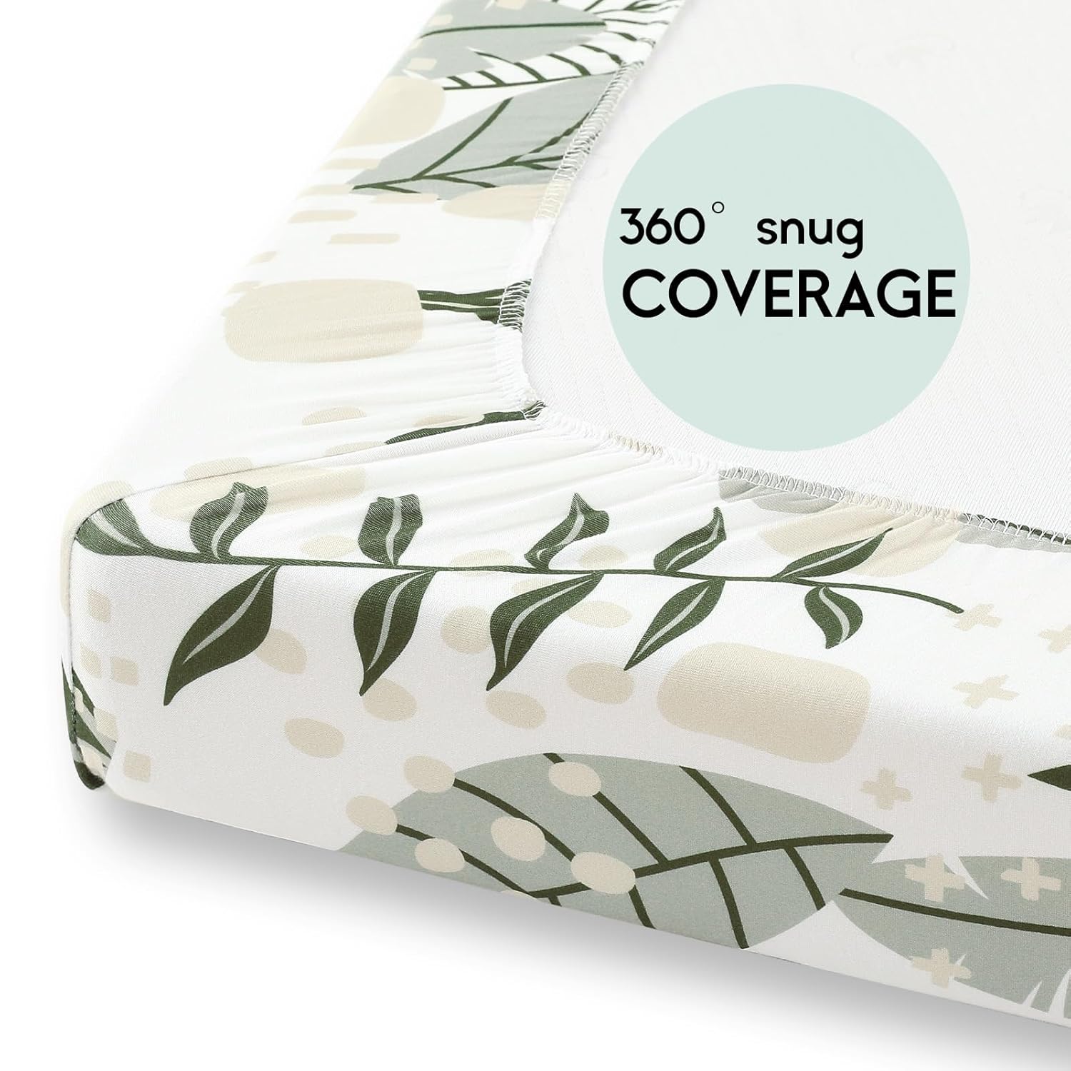 Yoofoss Pack and Play Sheets Fitted, Mini Crib Sheets 2-Pack for Pack N Play Mattress, Stretchy