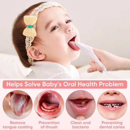 EASICUTI 40Pcs Baby Finger Toothbrush, Dry Wipes Baby Toothbrush, Baby Tongue Cleaner, Newborn