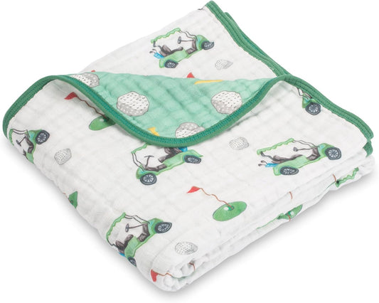 LollyBanks Muslin Baby Blanket 100% Organic Cotton, Muslin Quilt Lightweight, Toddler Blanket for