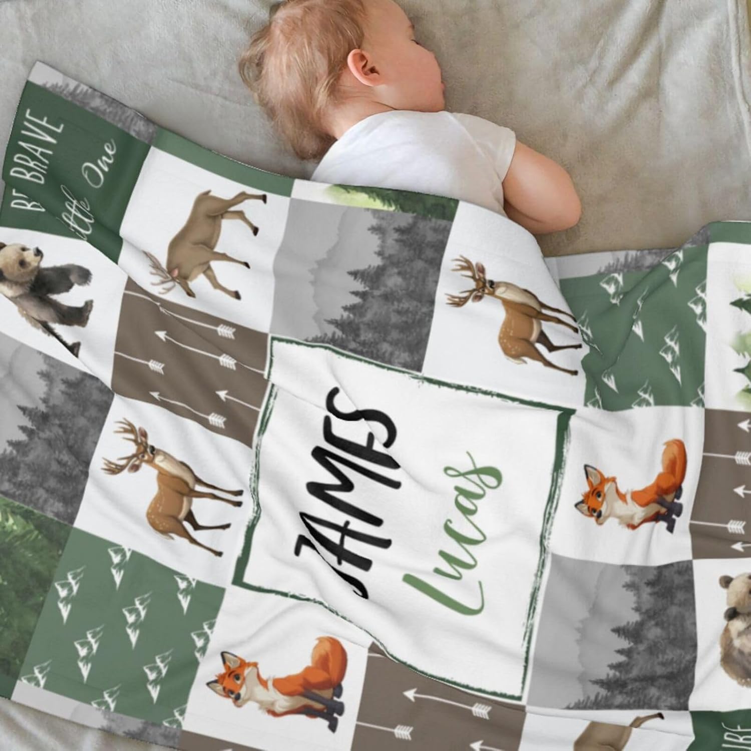 Personalized Baby Blanket - Custom Baby Blanket for Boys with Name for Kids Personalized Baby Boy