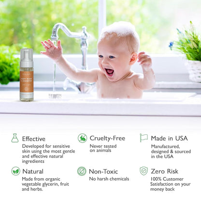 SoCal Suds & Company - Organic Foaming Baby Wash & Shampoo - Gentle Cleansing Newborn Body & Hair