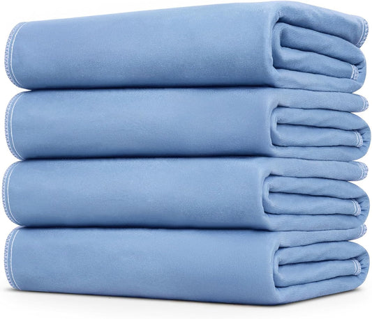 4 Pack 36" x 38" Large Absorbency Incontinence Bed Pads - Quick Drying Washable and Reusable