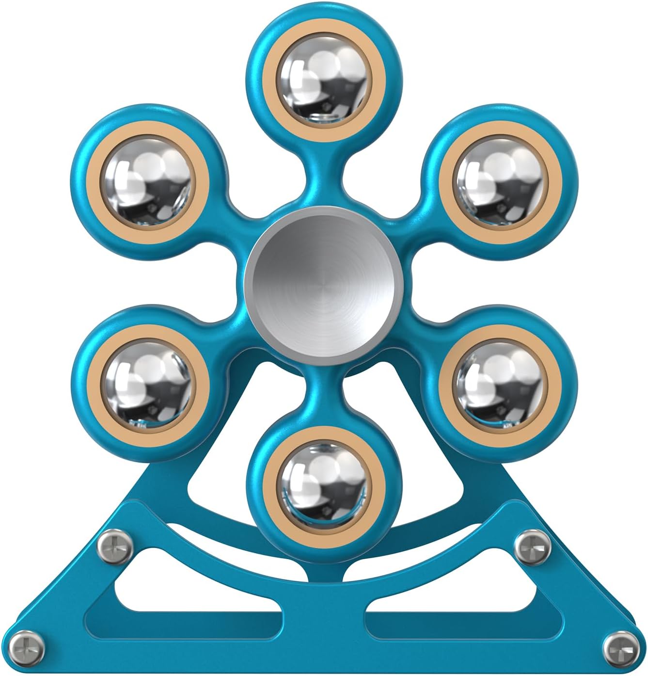 Desk Toys for Fidget Ferris-Wheel Spinner: 4mins Metal Cool-Gadgets Kinetic-EDC-Toy, Cool-Stuff for Kid Children Teen Adult, ADHD Tools Stress Relief Gift for Office Home School Men Woman Christmas