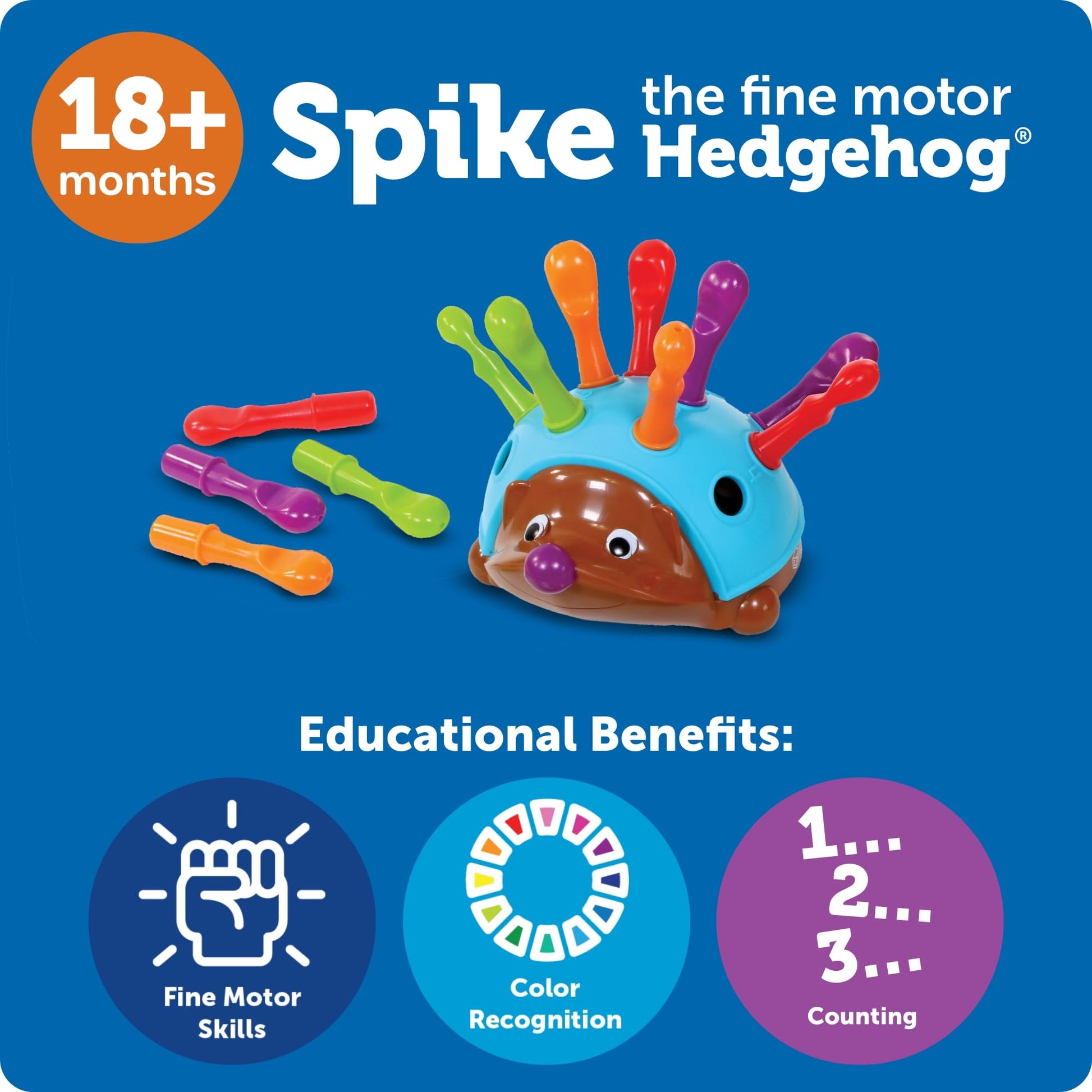 Learning Resources Spike The Fine Motor Hedgehog - Toddler Montessori Toys, Stacking Shape, Gifts