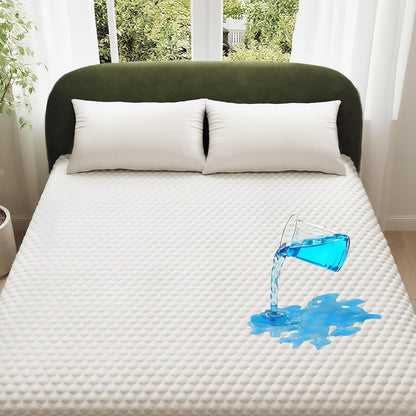 OhGeni 100% Waterproof Mattress Protector, King Size Mattress Pad, Fits 6"-20" Mattresses with Deep