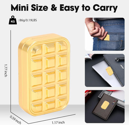 Fidget Slider for Adults - Brick Slider Metal Fidget Toys, Anxiety/ADHD/Annoy Relieving EDC Metal