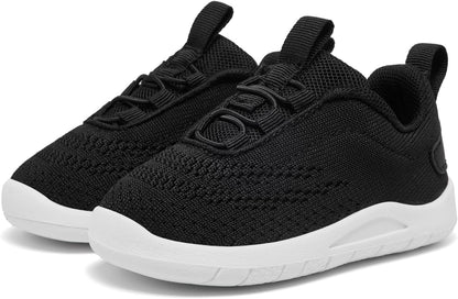 MORENDL Toddler Slip On Sneakers Baby Walking Shoes Non-Slip Breathable Unisex Pink Mesh Lace-Up Athletic Sneakers Infant Running Shoes