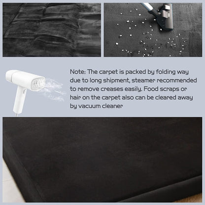 MAXYOYO Baby Play Mat, 1.2" Thick Memory Foam Soft Padded Carpet with Non-Slip Backing, 5x7 ft Japanese Tatami Rug Living Room for Kids, Toddler, Children, Nusery(Black)