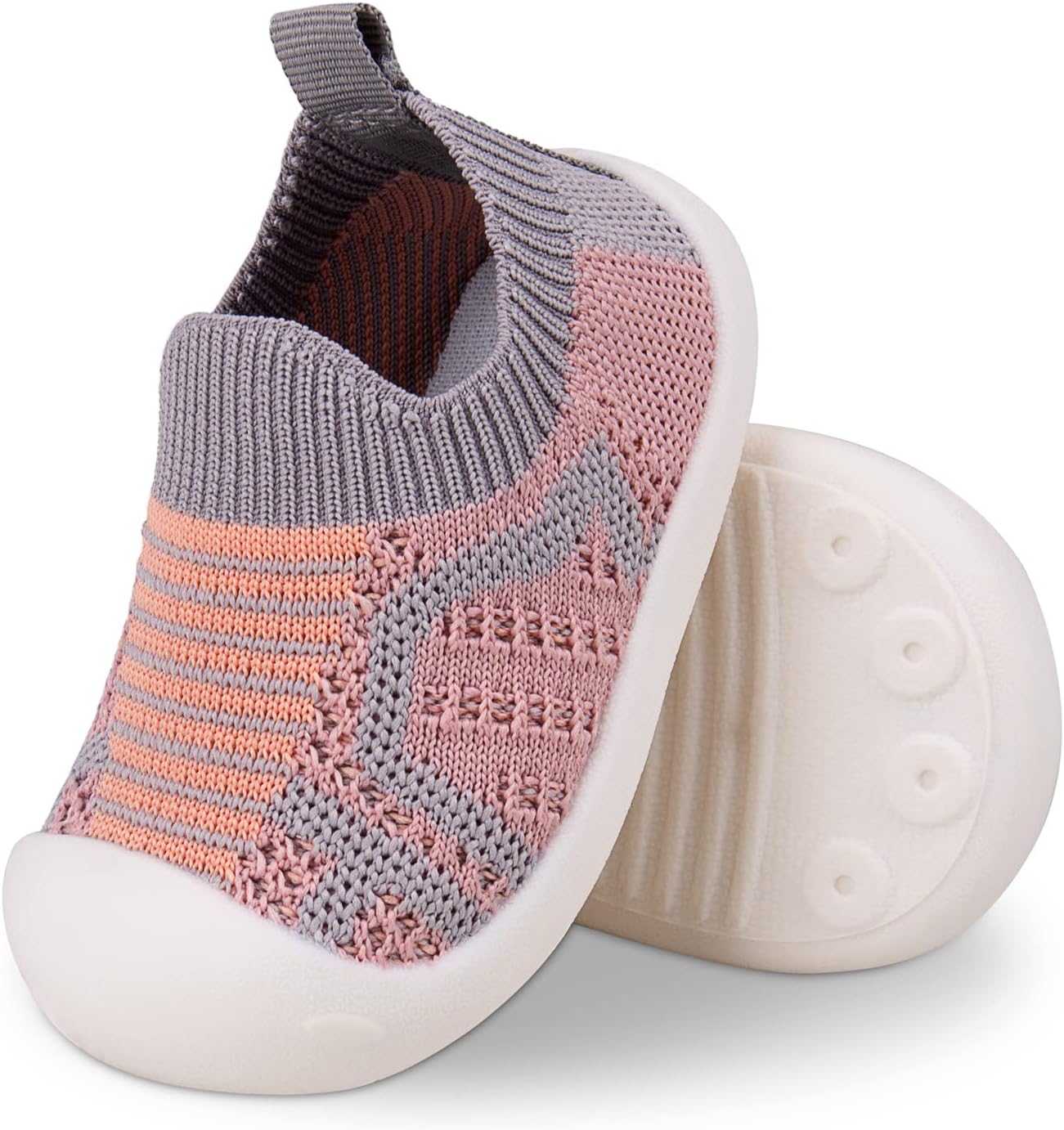 Charrost Toddler Baby Girl Boy First Walking Shoes Checkered Sneakers Sizes 3/4/5/6/7/8T. Soft, Cute,Flexible for First Walkers. Non-Slip, Slip On, Wide Toe Box Indoors Outdoors