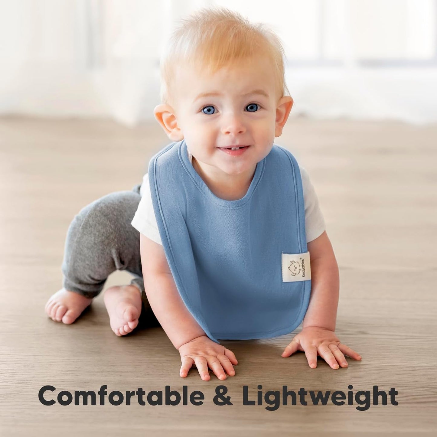 KeaBabies 8-Pack Organic Baby Bibs for Boys, Girls - Super Absorbent Cotton Drool Bibs for Baby Girl & Boy, Teething Toddler, Drooling Newborn, Ultra Soft & Machine Washable (Cruise)