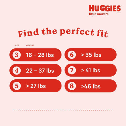 Huggies Size 3 Diapers, Little Movers Baby Diapers, Size 3 (16-28 lbs), 25 Count, Packaging May Vary