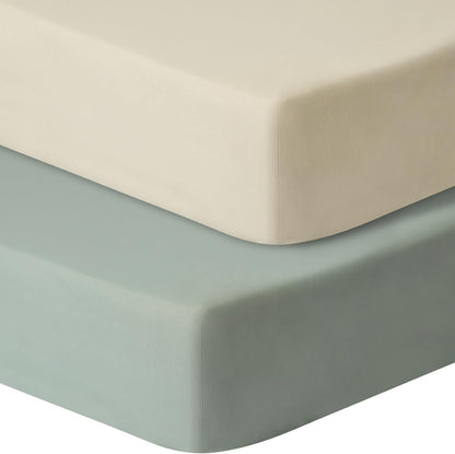 Pack and Play Sheets Fitted, 2 Pack Pack n Play Sheets for Graco Pack n Play Mattress, Unisex