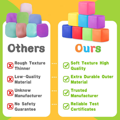Fidget Toys Stress Cube, 24Pcs Stress Balls Bulk for Kids and Adult, Slow Rising Stress Ice Cube