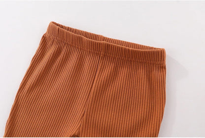 Unisex Baby Boy Girl Pants Sets Ribbed Soft Infants Bottoms Casual 4 Pack 0-24 Month Babies' Leggings