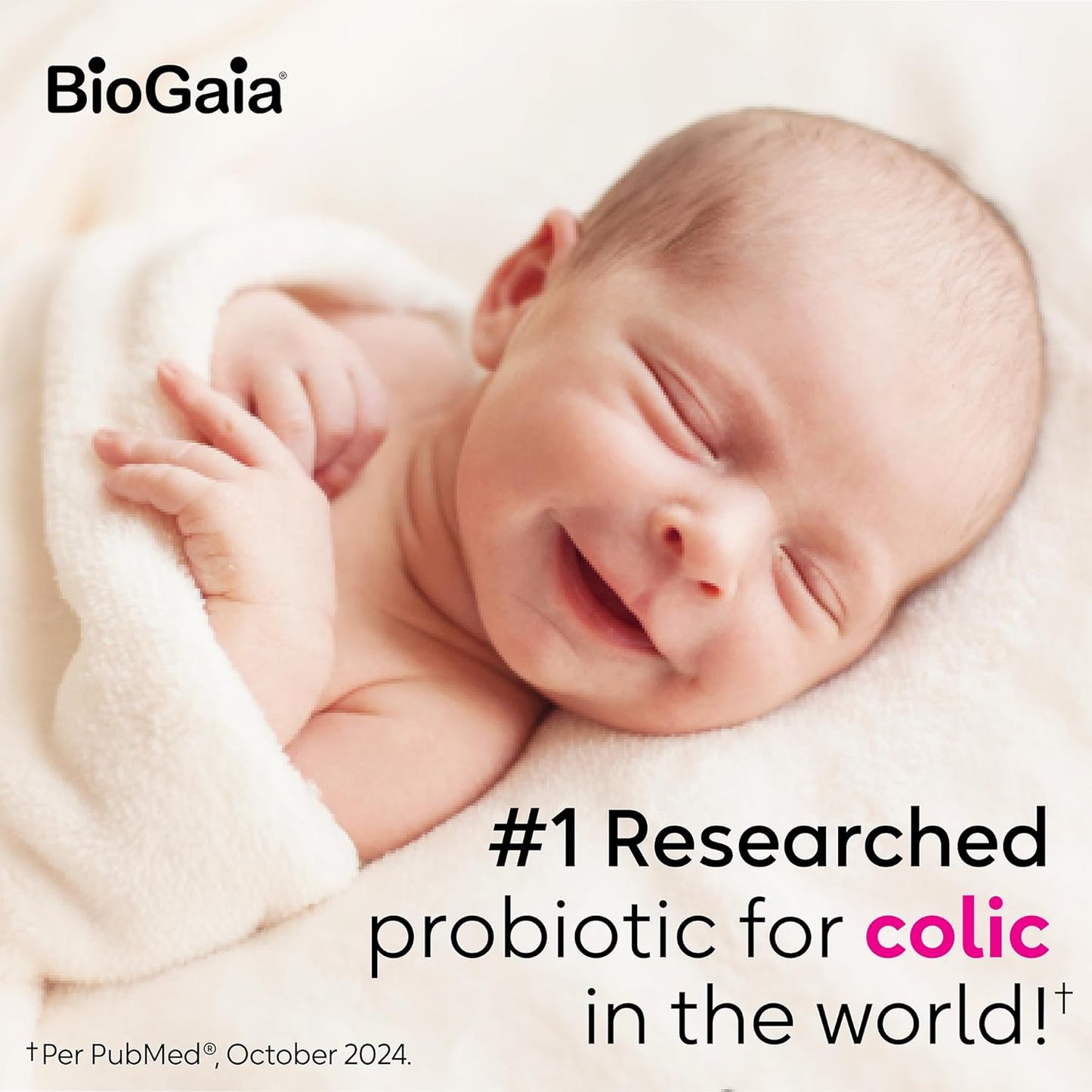 BioGaia Baby Probiotic Drops - Colic & Gas Relief + Vitamin D, 50-Day Supply, Safe for Newborns