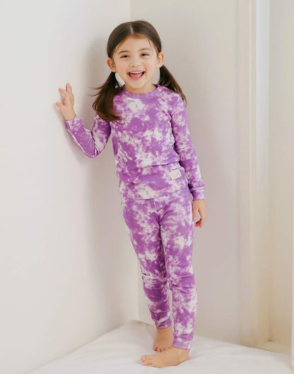 VAENAIT BABY 12M-12Y Toddler Kids Boys Girls 100% Cotton Marbling Tiedye Sung Fit Sleepwear Pajamas 2pcs Pjs Set