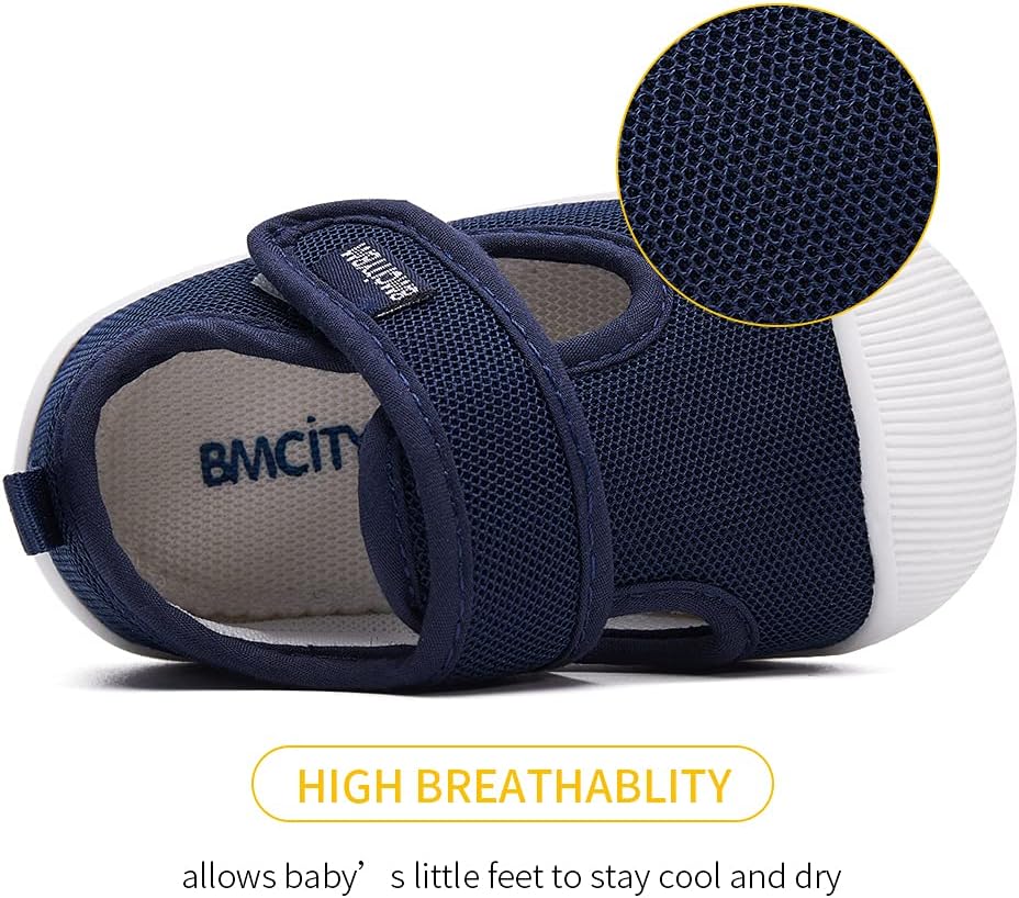 BMCiTYBM Baby Sneakers Girls Boys Lightweight Breathable Mesh First Walkers Shoes 6-24 Months
