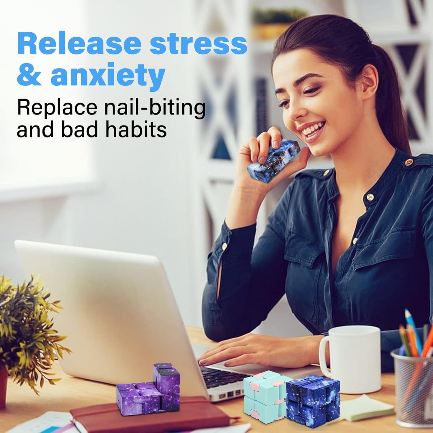 Infinitycube Fidget Toy Stress Relieving Fidgeting Game for Kids and Adults,Cute Pocket-sized