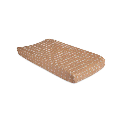 Crane Baby Stretchy Changing Pad Cover, Breathable Changing Pad Cover for Boys and Girls, Copper Dash, 16?�w x 32?�h