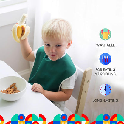 Large Waterproof Bibs Primary Collection - 4pk, 12pk, 48pk