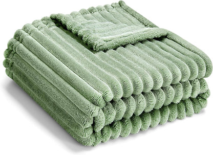 Soft Fleece Baby Blanket Ultra Cozy Green Baby Blankets for Boys Warm and Lightweight Infant
