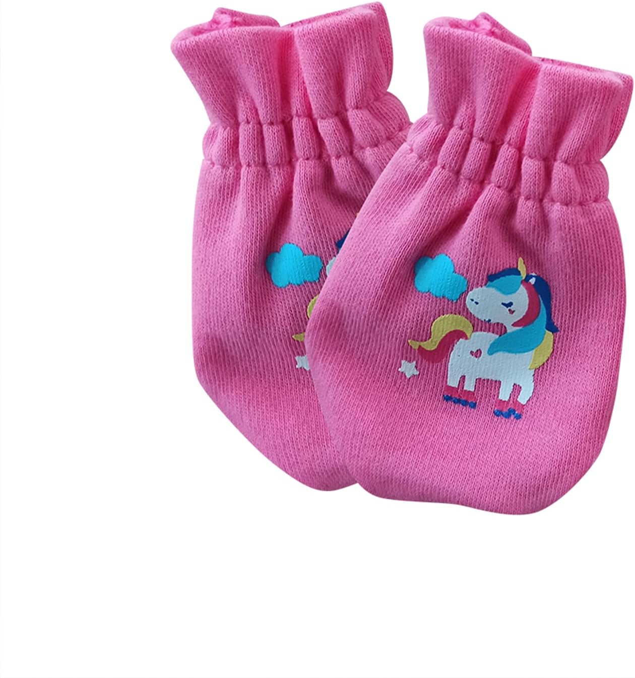 Baby Hat and Mittens Set Newborn Baby Hats Caps for Baby Boys Girls 0-6 Months 100% Cotton