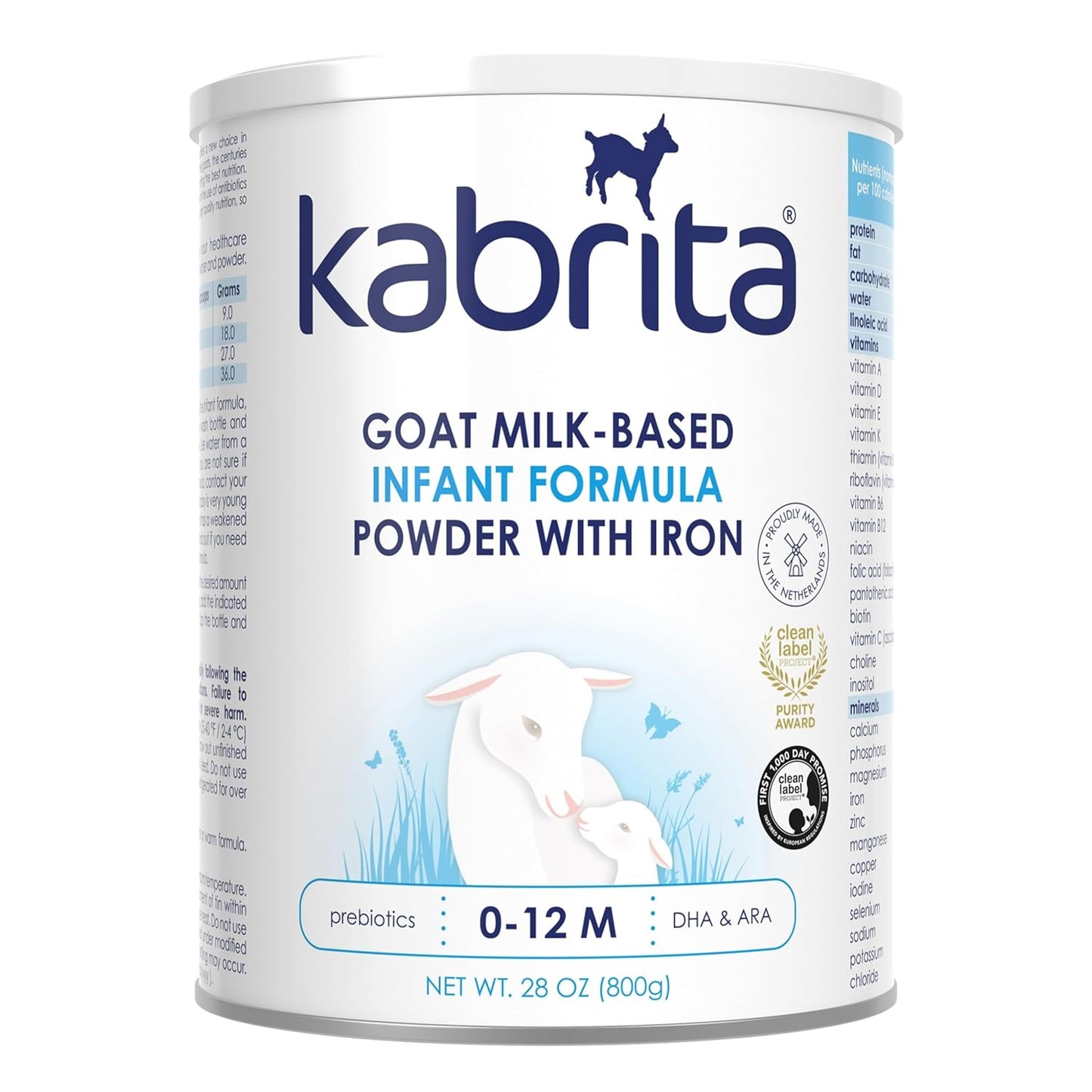 Kabrita Goat Milk Infant Formula - Easy to Digest Baby Formula 0-12 Months - Contains Prebiotics