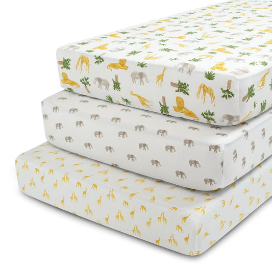 Delta Children Fitted Crib Sheets for Girls and Boys - Crib Sheet for Standard Crib and Toddler