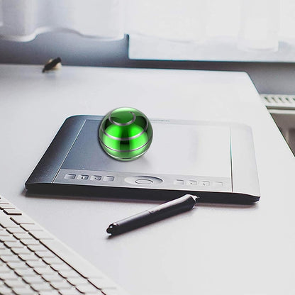 Desk Toys, 1.77'' Kinetic Spinning Ball for Adults, Kinetic Fidget Desk Toys for Party Favors, Christmas Stocking Stuffers, Easter Basket (45MM, Green A)