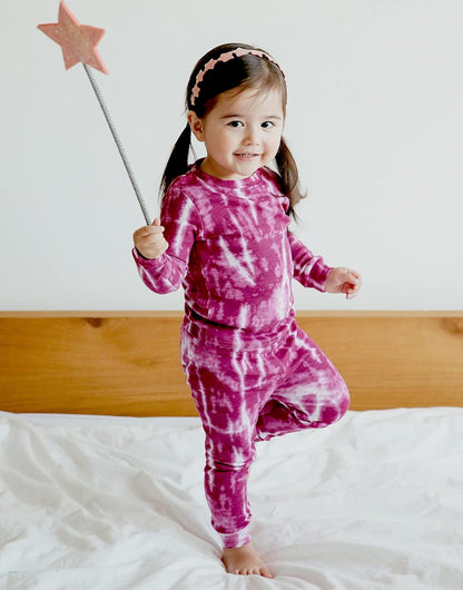 VAENAIT BABY 12M-12Y Toddler Kids Boys Girls 100% Cotton Marbling Tiedye Sung Fit Sleepwear Pajamas 2pcs Pjs Set