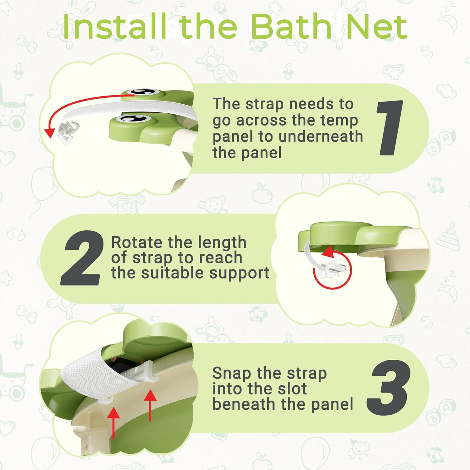 Baby Bathtub, Collapsible Newborn Bathtub for Infant to Toddler 0-24 Months with Soft Cushion and
