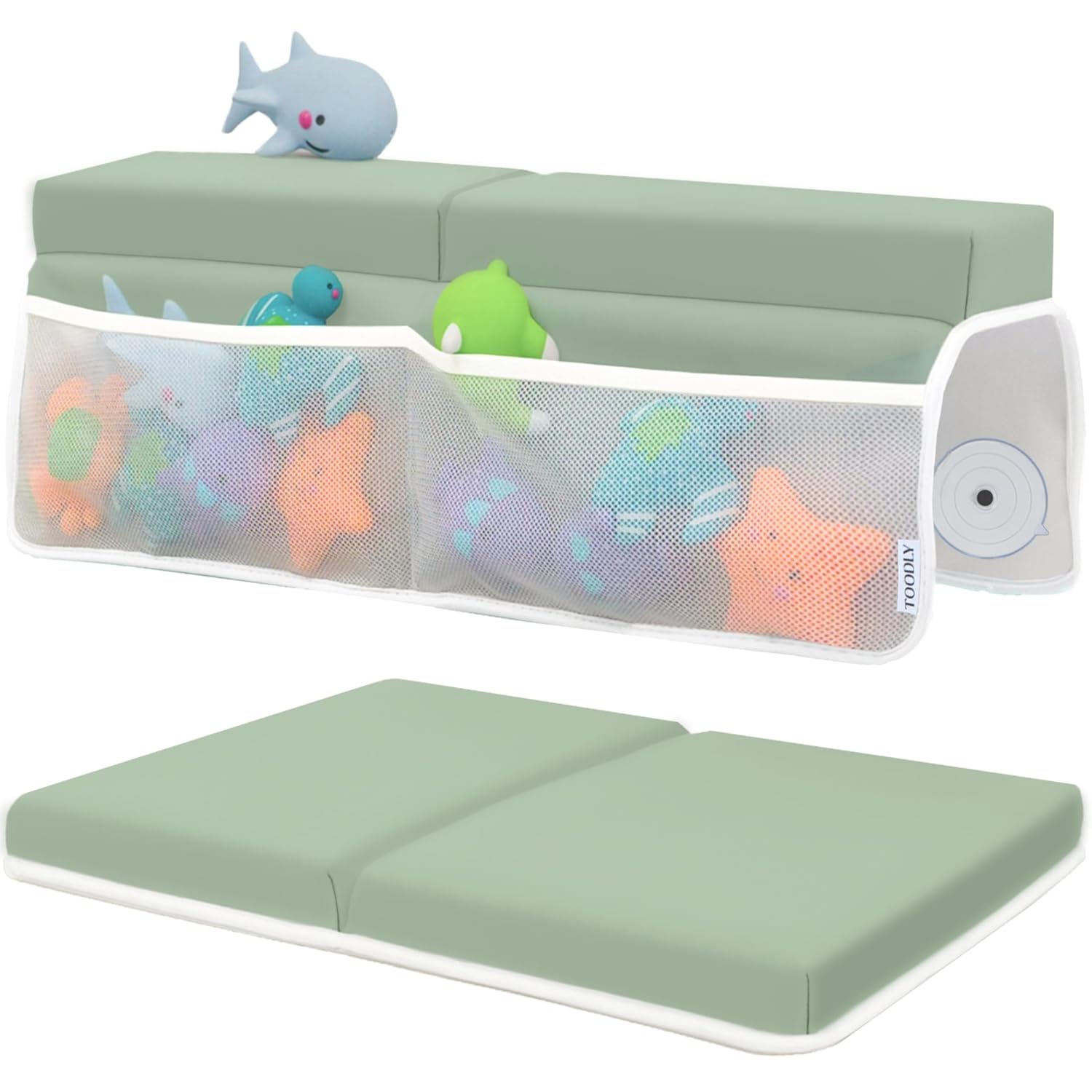 Comfortable Baby Bath Kneeler and Elbow Rest Pad Set – Thick Memory Foam Bath Kneeling Pad with