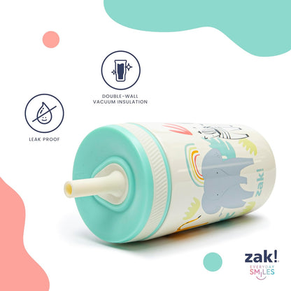 Zak Designs Blippi Kelso Toddler Cups For Travel or At Home, 12oz Vacuum Insulated Stainless Steel