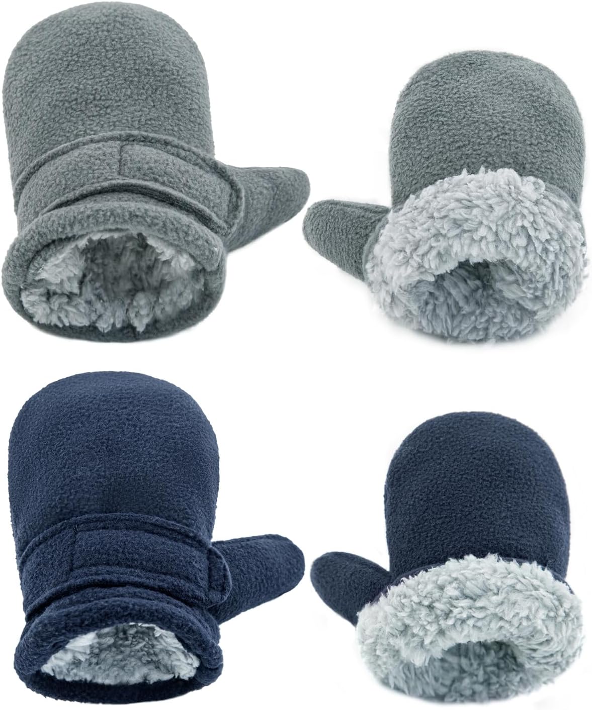 BAVST Baby Toddler Winter Mittens Girls Warm Fleece Lined Gloves Kids Sherpa Lined Mittens for Boys
