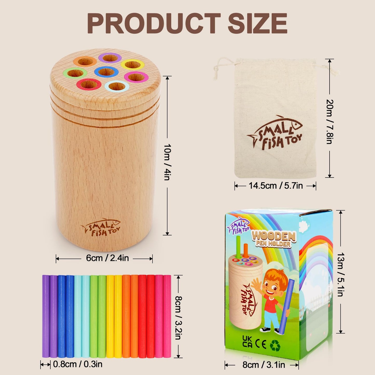 Montessori Toys for Toddlers 1-3 Wooden Fine Motor Learning Preschool Toys