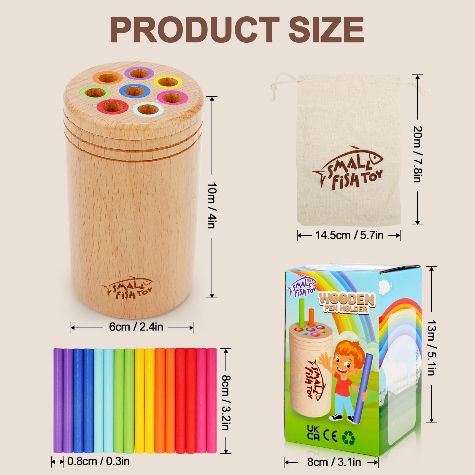 Montessori Toys for Toddlers 1-3 Wooden Fine Motor Learning Preschool Toys