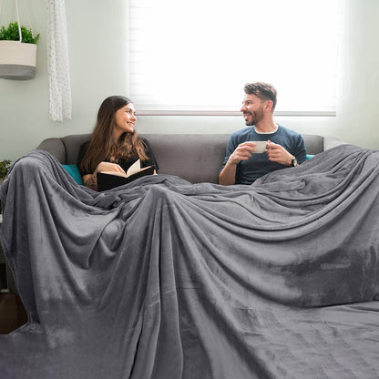 PHF Oversized King Fleece Blanket 120"x120", No Shed No Pilling Big Soft Blanket, Extra Large 10'x