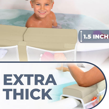 Comfortable Baby Bath Kneeler and Elbow Rest Pad Set – Thick Memory Foam Bath Kneeling Pad with