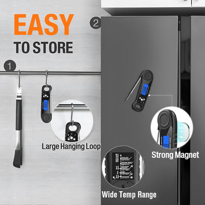 Meat Thermometer Digital, Instant Read Food Thermometer for Cooking Deep Fry BBQ Oven Grill Smoker