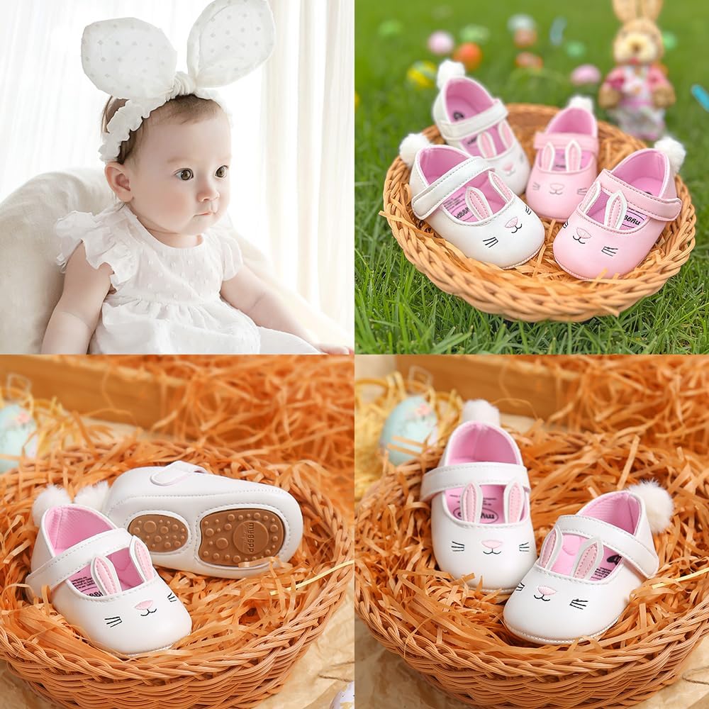 Baby Shoes Mary Jane Flats Non Slip Soft Sole Infant Toddler Sneakers First Walkers Party Christmas Dress Shoes