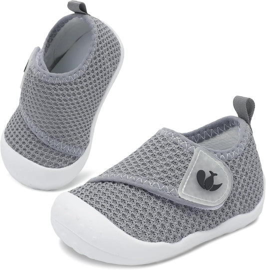 FEETCITY Baby First Walking Shoes Wide Baby Shoes Infant Sneakers Newborn Crib Shoe Barefoot Lightweight Slip On Shoe