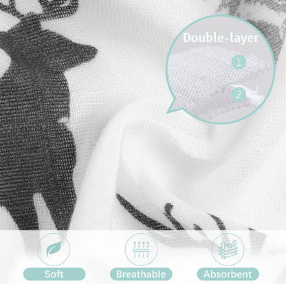 Premium Baby Swaddle Blanket - 2 Pack Muslin Swaddle Blankets Neutral, Softness Upgrade, Breathable 47''x47'' Nursery Wrap for Boys & Girls - Unisex, 70% Viscose from Bamboo, 30% Cotton (Tan)