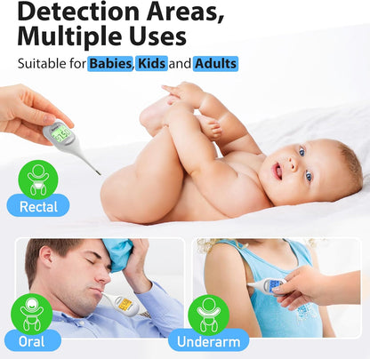 Boncare 9 Seconds Basal Body Thermometer for Ovulation, Oral Thermometer for Adults and Kids
