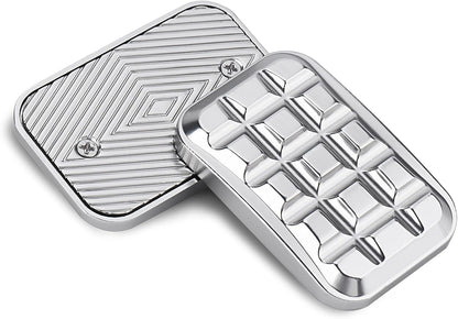 Fidget Slider EDC Adult Metal Fidget Toys ADHD Tool Anxiety Stress Relief Toys Fun Office Desk Toys Gifts for Boyfriend and Father (Silver)