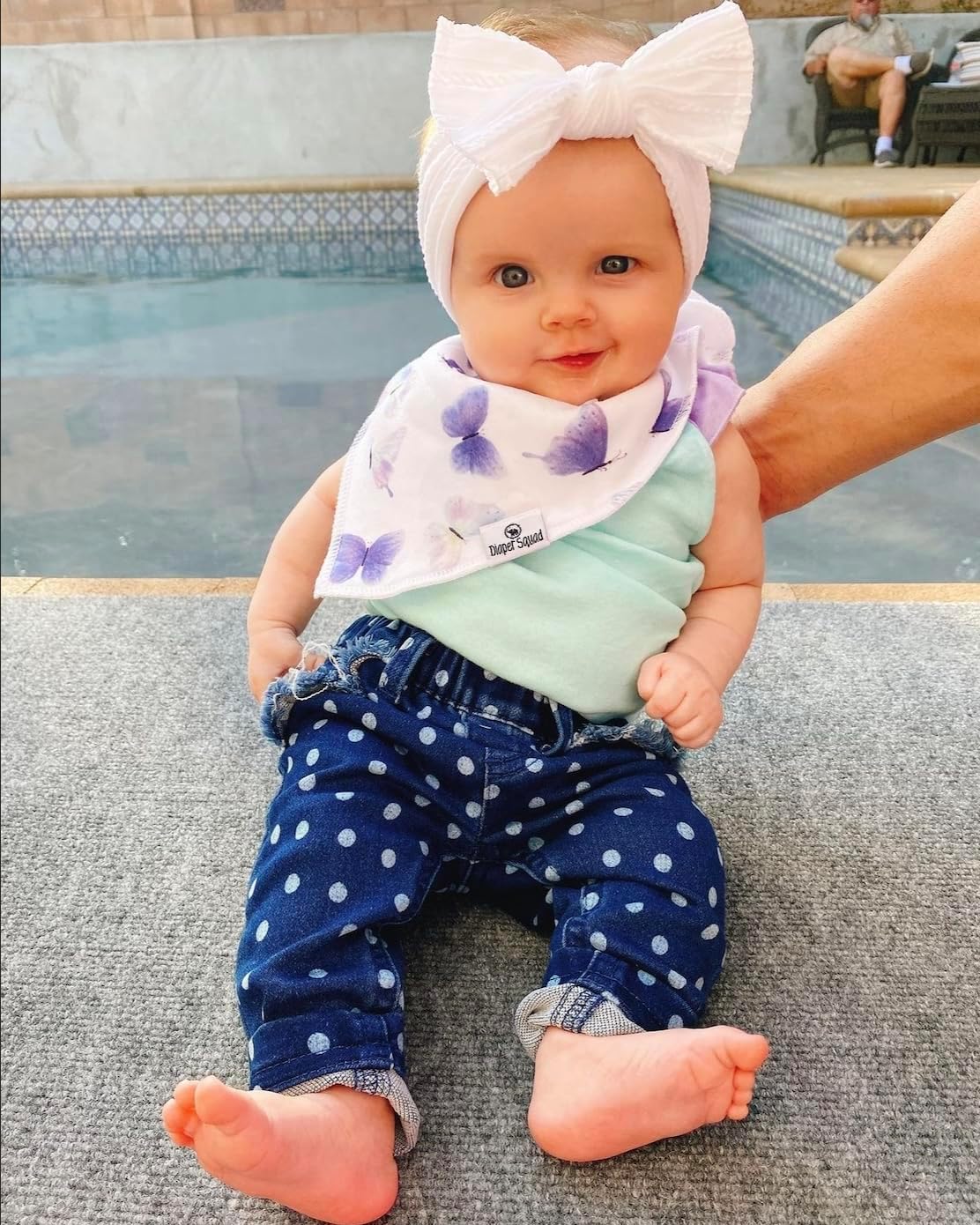 DiaperSquad's Baby Bibs for Drooling and Teething, Bibs for Boys, Baby Girl - Solid Cotton Baby Drool Bibs