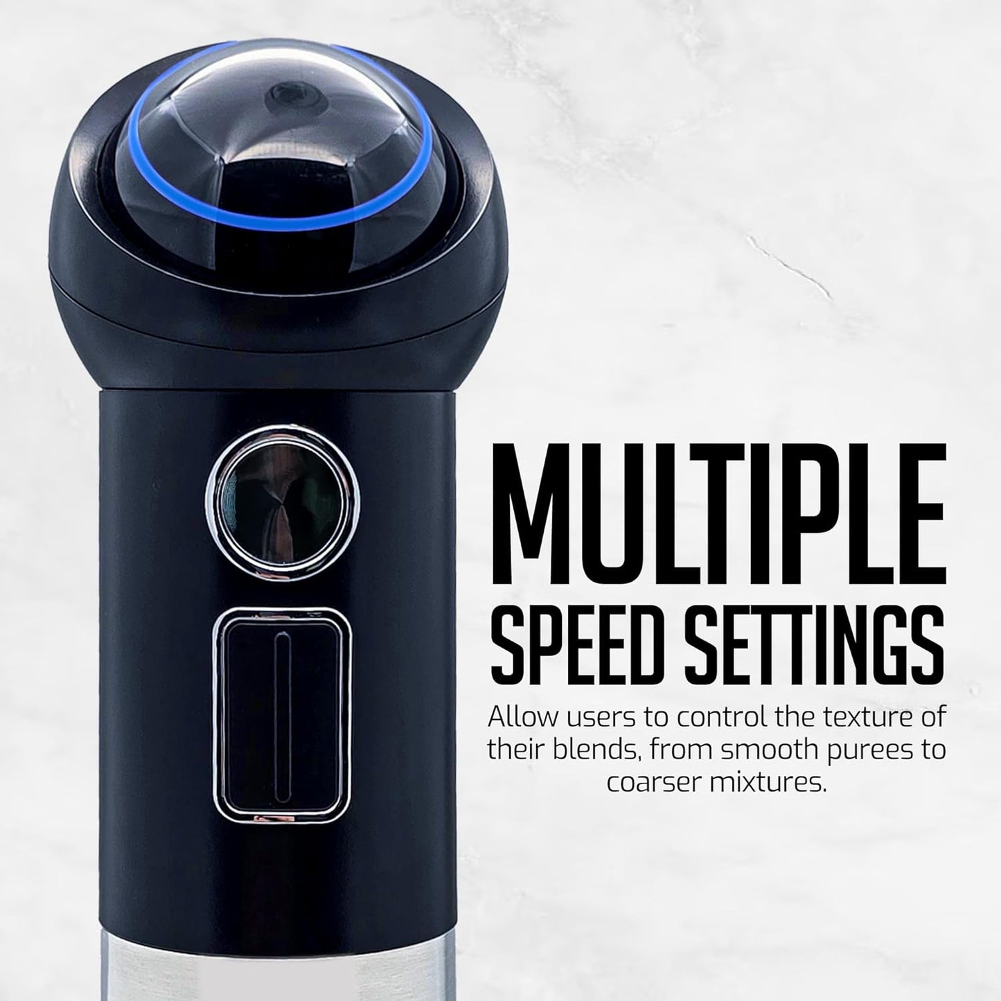 OVENTE Cordless Immersion Hand Blender, 300W Rechargeable Handheld Portable Stick Mixer with Speed
