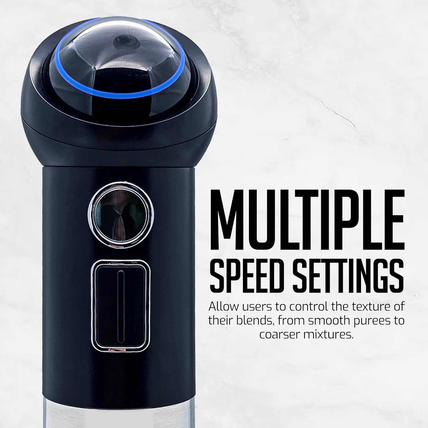 OVENTE Cordless Immersion Hand Blender, 300W Rechargeable Handheld Portable Stick Mixer with Speed