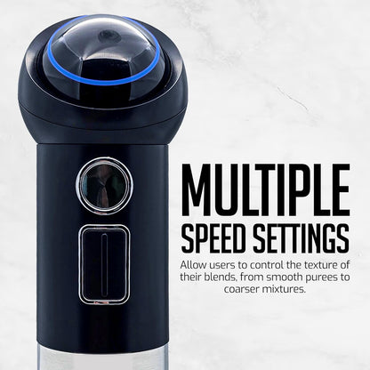 OVENTE Cordless Immersion Hand Blender, 300W Rechargeable Handheld Portable Stick Mixer with Speed