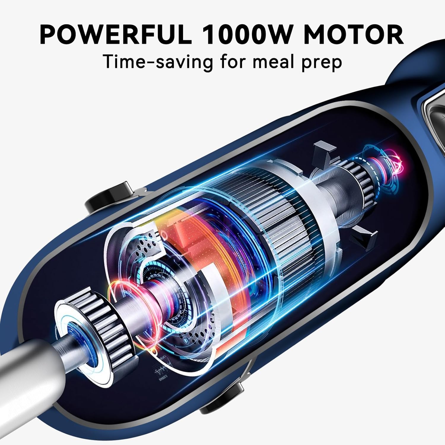 Immersion Blender Handheld 5 in 1 Hand Blender, 1000W Hand Mixer Stick, BPA-Free 12 Speed Handheld