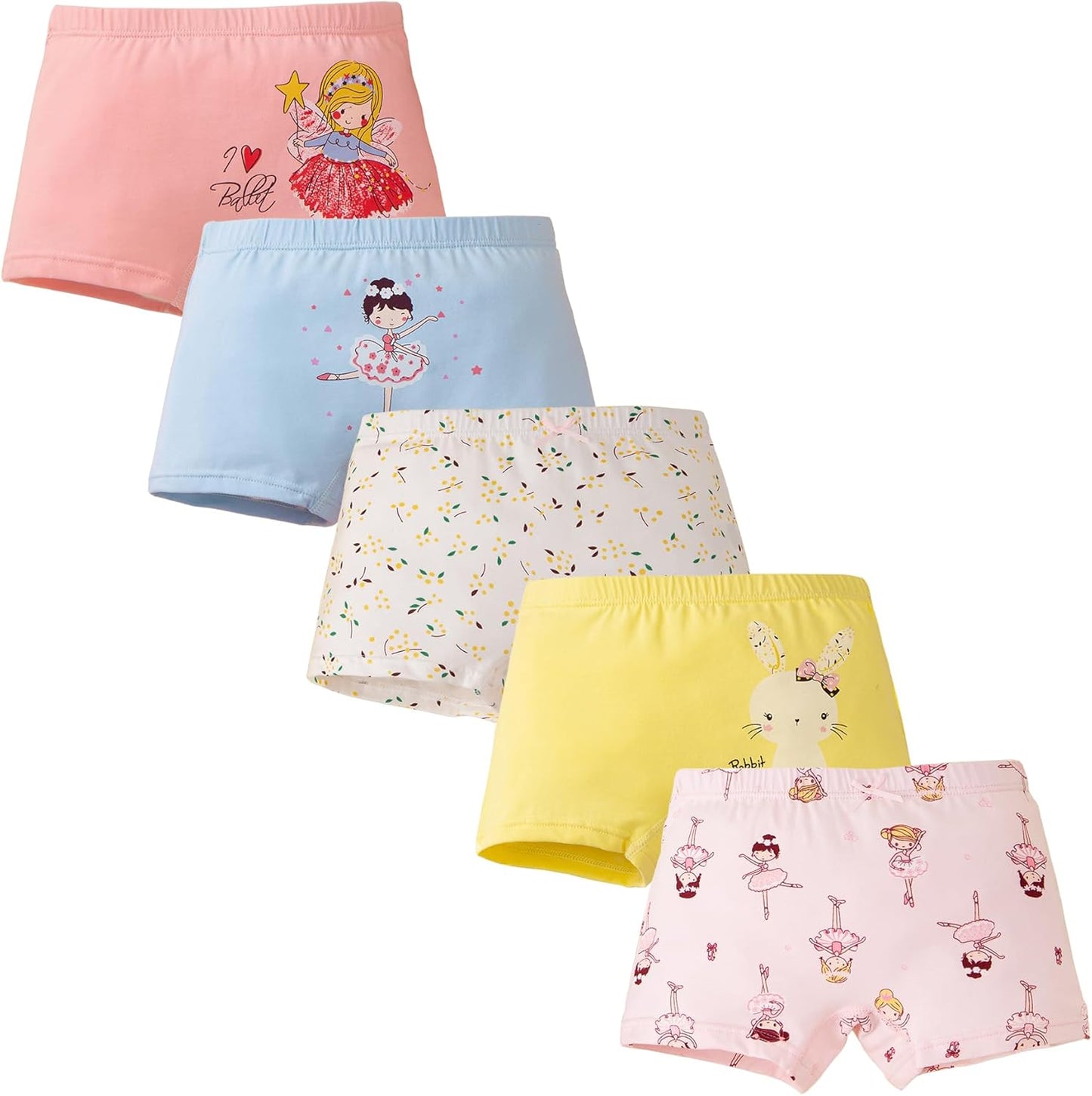 CHUNG Toddler Little Girls Kids Briefs Panties Soft Cotton Boyshort Underwear Pack Big Girl Daily Cute Pattern
